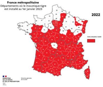 "présence du moustique tigre en France"
